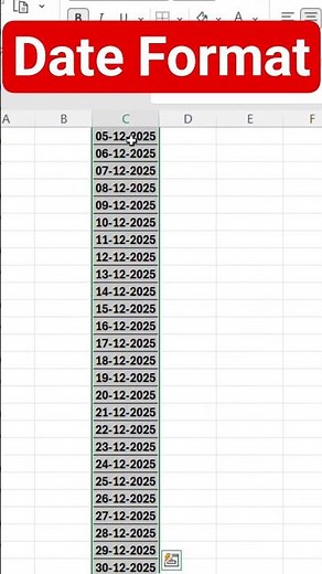 How to change Date Format in Excel #exceltricks #excel #exceltips #exceltutorial