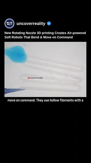 New 3D printing Creates Soft Robots That Bend & Move on Command #robot #shorts #3dprinting