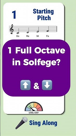 Sight Singing Level 2.1 | Exercise 8: The Full Octave Scale! 🎶 #shorts #sightsinging