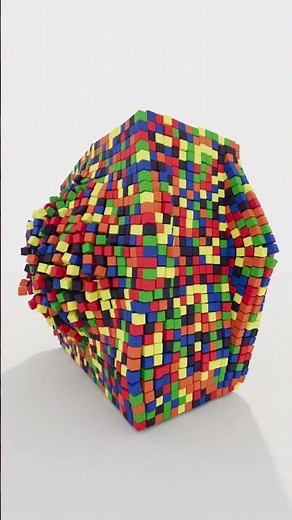 Satisfying Color Wall Explosion in Slow Motion 🌈💥 #cinema4d #relaxing #physics #animation