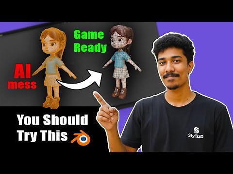 Clean Up AI 3D Models Like a Pro | Blender Tutorial 2025 #tutorial #blender