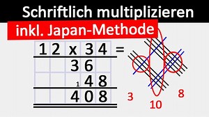 Multiplizieren: Schriftlich und mit Strichen (auf japanische Art) – Einfach & schnell
