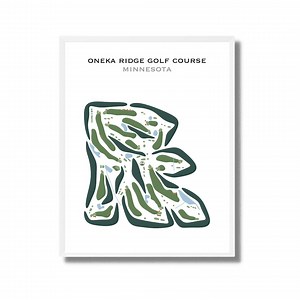 Oneka Ridge Golfspieler, MN Golf Platz Karte Wandkunst, Golf Karte Leinwand, Golf Geschenk für Frauen, Mancave Wand Poster, Einweihungsparty Geschenk - Etsy.de