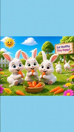 🐰 Five Little Bunnies | Fun Counting Song for Kids & Toddlers | Nursery Rhymes