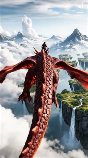 Man Riding a Giant Dragon in the Sky | Epic Fantasy Dragon Flight 4K