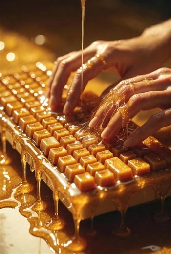 Satisfying Honey Keyboard Typing ASMR Experience