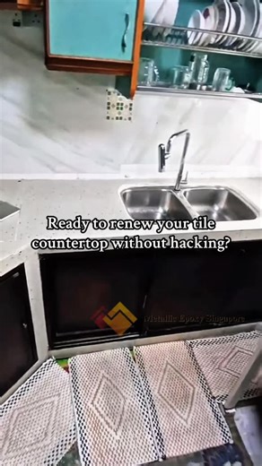 Metallic Epoxy Singapore on Instagram: "Give your kitchen a fresh start with our Metallic Epoxy overlay system. Applied directly over your existing tile surface, this seamless finish transforms worn countertops into a modern, marble inspired look without demolition, dust, or long downtime. Durable, waterproof, and easy to maintain, it’s a smarter way to upgrade your kitchen while keeping disruption to a minimum. Tap to watch how we turn old tiles into a brand new statement.#MetallicEpoxySingapor