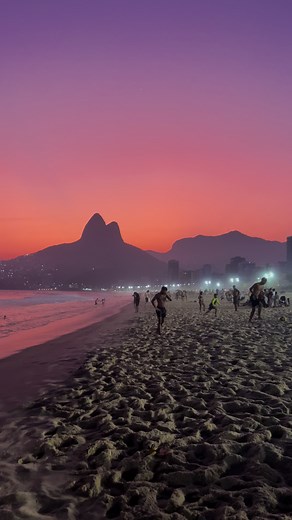 Magical Sunset Views at Copacabana Beach, Brazil