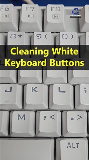 Mechanical White Keyboard Cleaning Process #keyboard #shorts