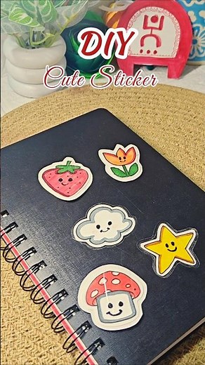 How to make Stickers at home | Easy Kawai Sticker #diy #sticker #craft #handmade