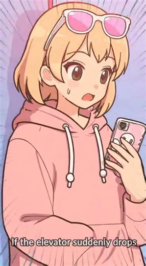 If the elevator suddenly drops 😳 #survivaltips #survival #animeshorts