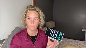 KOSUMOSU Digital LED Clocks for Bedrooms 6.7in White Alarm Clock, Dimming, 12/24h, Date, Day of Week,Temp,Desk Clock, LED Clock for Bedside, Digital Calendar Clocks for Living Room Essentials