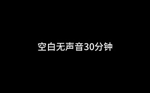 [自用] 空白无声音30分钟