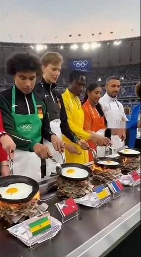 Olympics competition with 8 countries, burn money to cook eggs #olympics #funnyvideo #sports