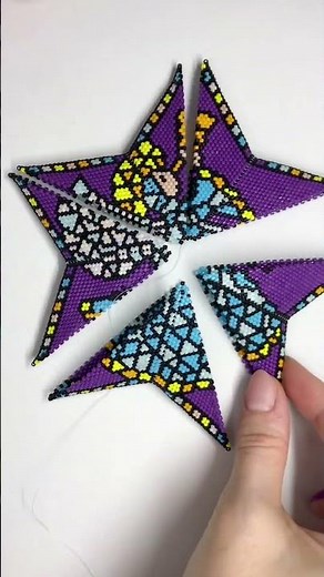 Making a Peyote Star with an Angel ⭐️ Beading Process
