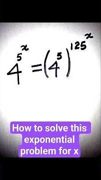 How to solve exponential problem.gcse grade 10 mathematics