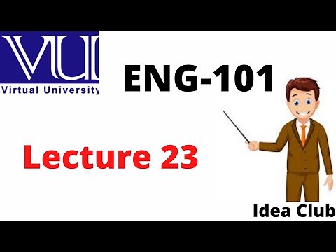 Eng 101 short lecture 23 | eng 101| virtual university