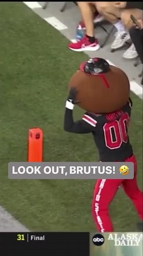 LOOK OUT, BRUTUS! | Buckeye Mascot Takes a Big Hit | Big Ten Football