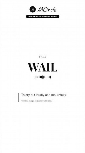 Learn English: What is Wail? | Vocabulary Shorts