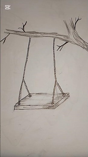 **"How to Draw a Simple Tree Swing | Easy Pencil Sketch Tutorial for Beginners"**#art #drawing