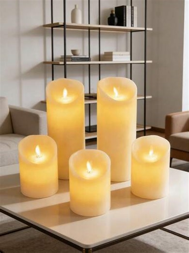 Luz de Vela Eletrônica LED, Chama Cintilante Realista, Decoração de Vela Falsa para Bar, Restaurante, Casamento, Casa, Romântico, Adequada para Casamento, Dia dos Namorados, Halloween, Ação de Graças, Natal, Decoração de Mesa, Luz Noturna | SHEIN