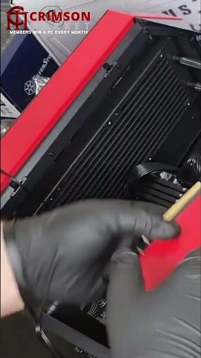 PC Cable Management: Gloved Hand, Red Case, Epic Setup!