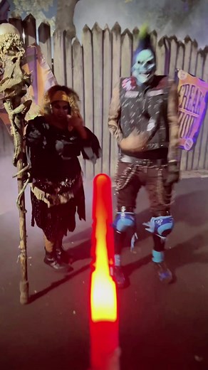 Ghouls be gone! No boo necklaces available for Fright Fest. 👻✋ #frightfest #mysixflags #sixflagsovertexas