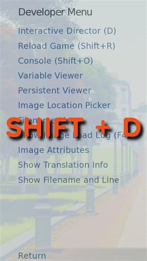 Ren’Py Dev Menu (Shift + D) Hidden Features #renpy