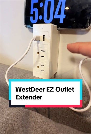 This WestDeer EZ Outlet Extender is the perfect way to use those outlets that are hidden behind furniture. It extends and rotates side to side, #tinoreviews #outletextender #holidayhaul #tiktokshopholidayhaul #tiktokshopcreatorpicks