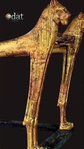 Golden Funerary Royal Bed of Tutankhamun #Tutankhamun #bed #artifacts #royal #ancient #museum #tomb