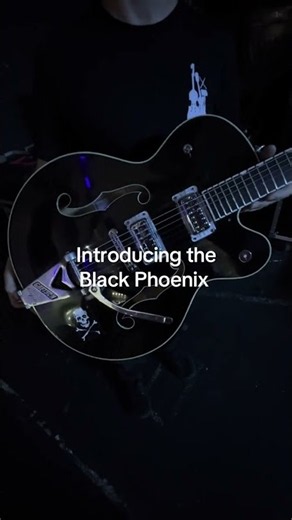 On the road with Chris for the I Only Trust Rock n Roll regional tour is the Gretsch Black Pheonix 🎸