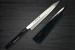 Sakai Takayuki Yanagiba Knives with Japanese Traditional Saya Sheath https://www.hocho-knife.com/sakai-takayuki-shikisai/ The Shikisai series are traditionally forged knives with Japanese beauty, which work well for first time users as well as more experienced chefs. . #sakaitakayuki #shikisai #kasumi #inox #yanagiba #sashimi_knife #japaneseknife #sushiknife #japanesechefknife #japaneseculture | Hocho-Knife