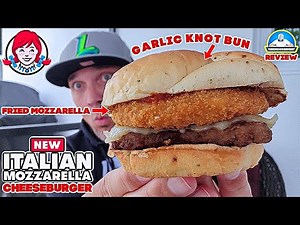 Wendy's® Italian Mozzarella Cheeseburger Review! 👧🧀🍔 | Garlic Knot Bun! 🧄 | theendorsement