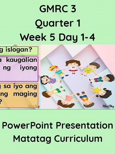 GMRC 3 Matatag Curriculum PowerPoint Presentation Quarter 1 Week 5 Day 1-4 #grade3matatag #ppt