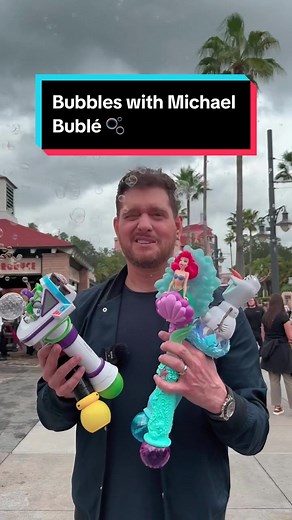 Bubbles with Michael Bublé at Disney World