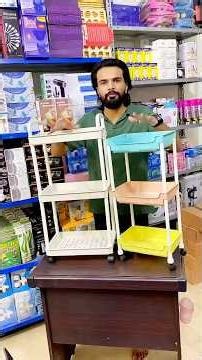 3-Tier Kids Toy Storage Trolley | Moveable Storage Rack Organizer for Toys, Bathroom & kitchen