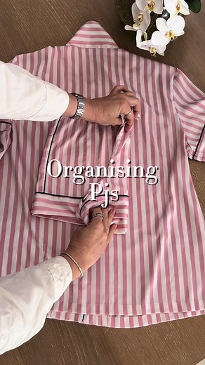How to fold and organise pjs #organizedhome #folding #home #howto #satisfying #aesthetic #organized #packing