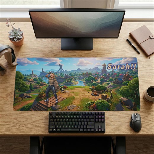 Custom Desk Mat Gaming Mousepad, Personalized photo print, xl large customizable deskmat, extra large mouse pad gift for gamers