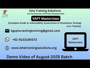 VAPT Masterclass: Vulnerability Assessment and Penetration Testing Demo Video 6th August 2025