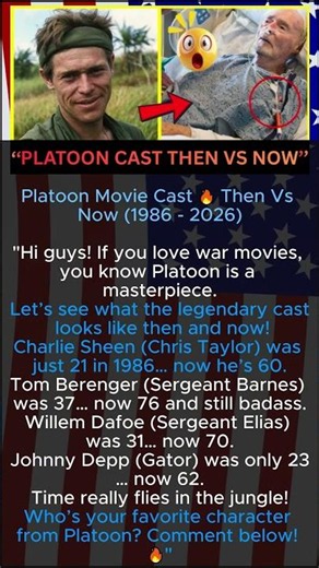 Platoon Movie Cast 🔥 Then Vs Now (1986 - 2026)
