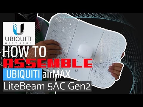 【4K】UBIQUITI airMAX LiteBeam 5AC Gen2 | How to assemble LBE-5AC-Gen2 | Quick Start Guide |