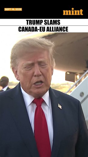 Trump Calls Canada-EU Alliance ‘Laughable’ | Threatens Steep Tariffs Over ‘Hostile’ Moves | #shorts