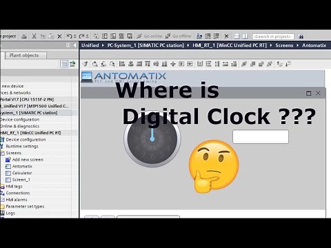 Digital Clock WinCC Unified V17 using JavaScript