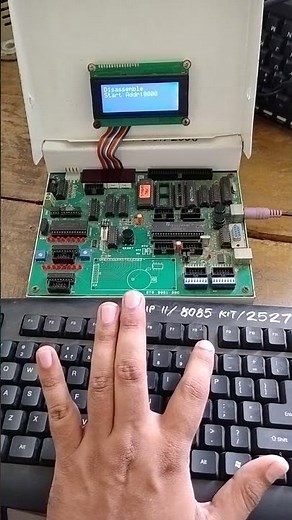 Microcontroller 8051 trainer kit programme checking #electrical #experiment #electronic #computer