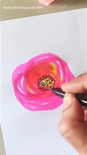 Easy Flower Drawing Tutorial 🌸 | How to draw an easy flower ✨ #flowerdrawing #easydrawing
