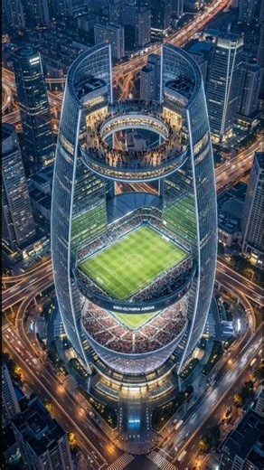 Sky Arena Utopia 🏙️⚽ The Futuristic Stadium in the Clouds