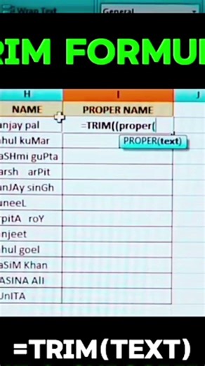 How_to_Use_TRIM_Formula_in_Excel_How_to_Use_TRIM_Function_in_Excel_#shortskeyword@zinctech