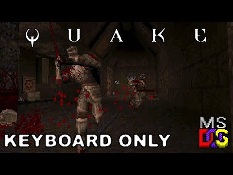 Quake (DOS) - E1M1 & E1M2 - Nightmare 100% - KEYBOARD ONLY