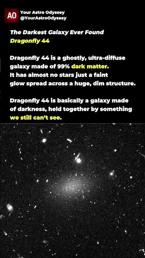 The Darkest Galaxy Ever Found - Dragonfly 44 #spacefacts #universe #galaxy