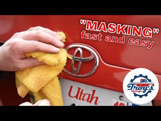 Masking Badges for Rustoleum Paint Job at Home